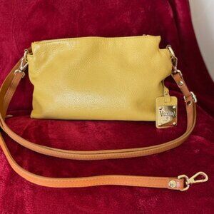 Valentina Maize Yellow Italian Leather Purse